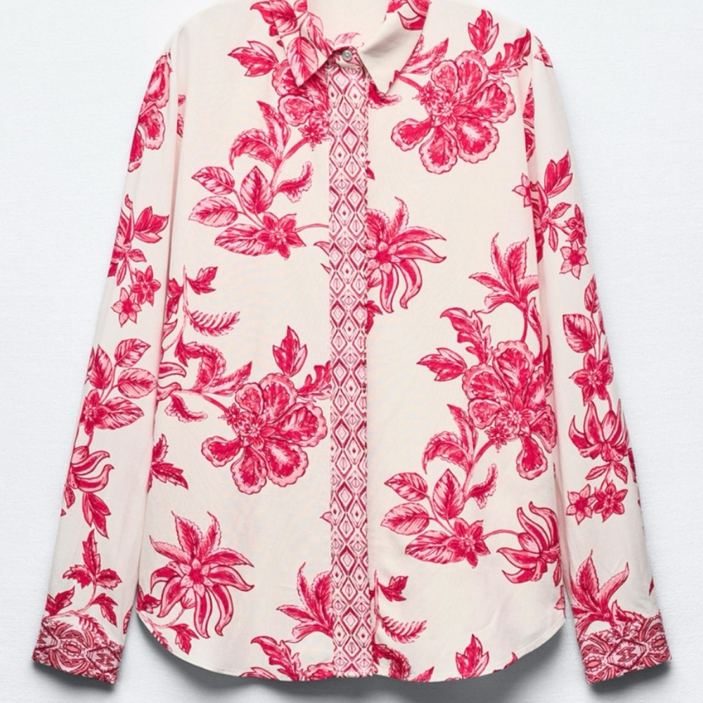 Zara -Floral Print Women's Top and Skirt Set